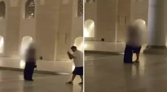 Büyük Çamlıca Camii'nde tartışma yaratan görüntü: Burada iki kişi öpüşüyor