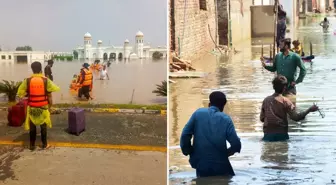 Hindistan barajlardaki fazla suyu boşalttı, Pakistan'da sel meydana geldi: 22 ölü