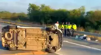 Anadolu Otoyolu'nda Devrilen Otomobilde 6 Yaralı