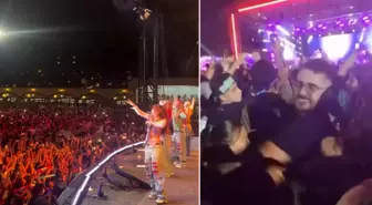 Manifest konserinde istenmeyen görüntü! Tokat anı kamerada