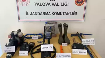 Yalova'da Kaçak Kazı İddiasıyla 3 Şüpheli Yakalandı