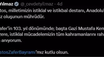 Cevdet Yılmaz'dan 30 Ağustos Zafer Bayramı Mesajı