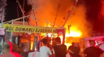 Silifke'deki Lunaparkta Yangın Çıktı