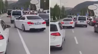 Tek derdi konvoyda öne geçmek! Yaptığı hareket ise akılalmaz