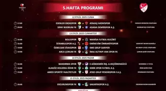 Trendyol 1. Lig'in 5. Haftası Maç Programı Açıklandı