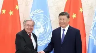 Xi Jinping ve Antonio Guterres Tianjin'de Bir Araya Geldi