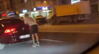 Diyarbakır'da Patenli Genç, Araç Arkasında Tehlikeli Yolculuk Yaptı