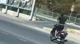 Çekmeköy'de Tehlikeli Motosiklet Yolu: Tek Teker Üzerinde Seyir Halinde! 