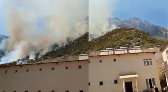 Hakkari-Çukurca Kara Yolunda Yangın Çıktı