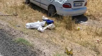 Afyonkarahisar'da Takla Atan Otomobilde 4 Kişi Yaralandı