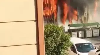 Bağcılar'da Otomobil Tamirhanesinde Yangın Çıktı