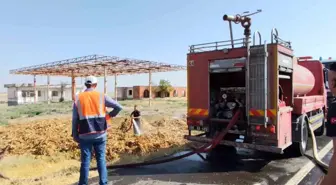 Aksaray'da Saman Yüklü Tırda Yangın Korkuttu