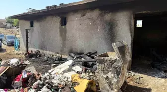 Şanlıurfa'nın Hilvan ilçesinde ev yangını