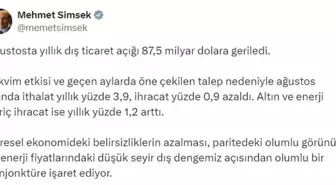 Dış Ticaret Açığı Ağustosta 87,5 Milyar Dolara Düştü