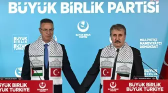 Filistin Büyükelçisi Dr. Faed Mustafa, BBP Genel Başkanı Mustafa Destici'yi Ziyaret Etti