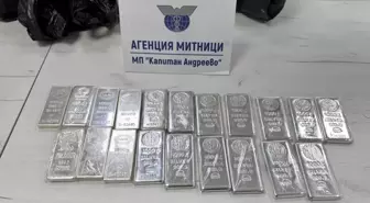 Edirne Kapıkule'de 20 Kilo Kaçak Gümüş Ele Geçirildi