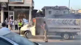 Hatay'da Kamyonetteki Yangına Kola ile Müdahale Edildi