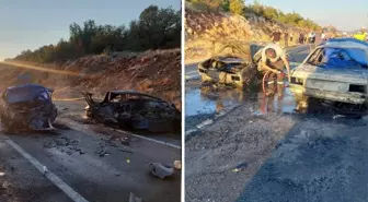 Araçlar bile tanınamaz hale geldi! 3 kişi yanarak hayatını kaybetti