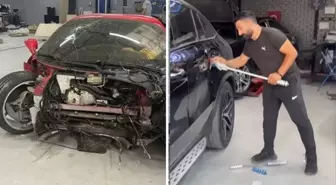 Ferrari'yi perte çıkartan ustadan yeni skandal! Bu kez aracın boyasını kaldırdı