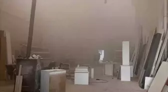 Konya'da Mobilya İmalathanesinde Yangın Çıktı