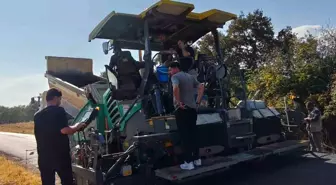 Çanakkale Biga'da Sıcak Asfalt Dökme Çalışmaları Başladı