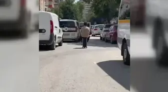 Ankara'da Elektrikli Skuter Valizle Trafikte Dikkat Çekti