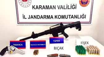 Karaman'da Jandarma Uyuşturucu ve Silah Ele Geçirdi, İki Kişi Tutuklandı