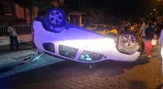 Nazilli'de Seyir Halindeki Otomobil Takla Attı, Sürücü Yaralı