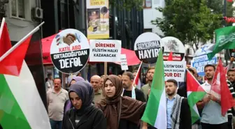 Uşak'ta Sumud Filosu ve Gazze'ye destek yürüyüşü