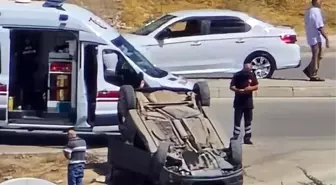 Elazığ'da Takla Atan Araçta Sürücü Hafif Yaralandı