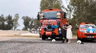 İtfaiye Eri Çiftin Bebek Cinsiyetini Sıra Dışı Organizasyonla Öğrendiler