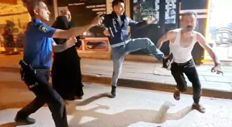Aksaray'da Baba ve Oğulun Polisi Bıçakla Saldırdığı Kavga
