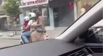 Bursa'da Motosiklete 4 Kişi Bindi, Güvenlik Tehlikeye Atıldı