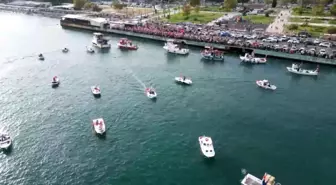 Tekirdağ'da Balıkçılardan Gazze'ye Destek Gösterisi