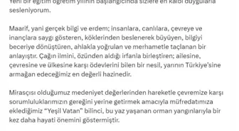 Milli Eğitim Bakanı Tekin: 'Her Çocuk Bir Fidan, İlk Ders Yeşil Vatan' temasıyla ders başı yaptık