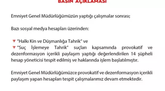 Dezenformasyon İçerikli 14 Hesap Yöneticisine İşlem Başlatıldı