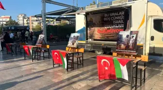 AK Parti Aydın İl Gençlik Kolları'ndan Gazze'deki Çocuklar İçin 'Boş Sıralar' Etkinliği