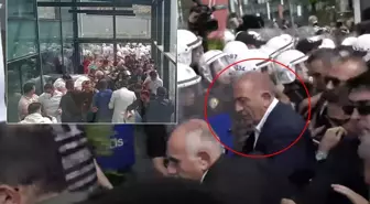Gürsel Tekin, protestolar sürerken CHP İl Başkanlığı binasına girdi