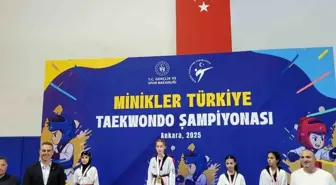 Düzceli Sporcu Narin Ülkü Aslanhan, Minikler Türkiye Taekwondo Şampiyonasında İkinci Oldu