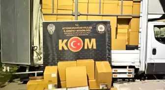 Afyonkarahisar'da 3 Milyon 350 Bin Sahte Bandrollü Makaron Ele Geçirildi