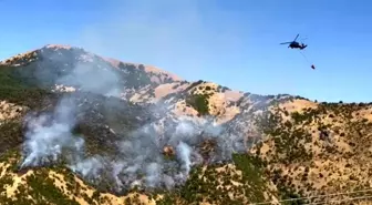 Hakkari'deki Orman Yangınına Helikopterle Müdahale