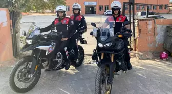 Edirne'de Motosikletli Yunus Timleri Okul Güvenliğini Sağlıyor