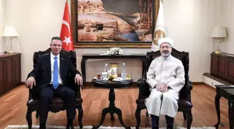 Diyanet İşleri Başkanı Erbaş, Filistin Büyükelçisi'ni kabul etti