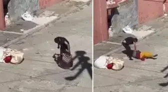 Cani koca, eşini sokak ortasında bayılıncaya kadar dövdü