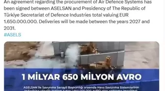 ASELSAN ve SSB Arasında 1,65 Milyar Avroluk Hava Savunma Sözleşmesi İmzalandı