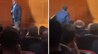 Ali Koç konuşma yaparken yere düştü