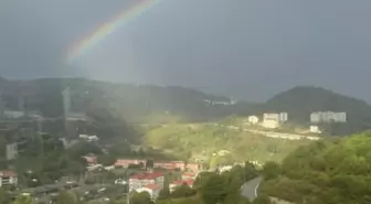 Amasra'da Yağmurun Ardından Gökkuşağı Görüntülendi