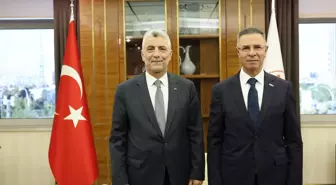 Filistin'in Ankara Büyükelçisi Faed Mustafa, Ticaret Bakanı Ömer Bolat'a veda ziyaretinde bulundu