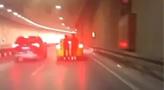 Maltepe'de Patenli Tehlike: Taksinin Bagajına Tutunarak Yolculuk Yaptılar