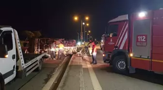 Tuzla'da Kamyonet Aydınlatma Direğine Çarparak Devrildi: İki Yaralı